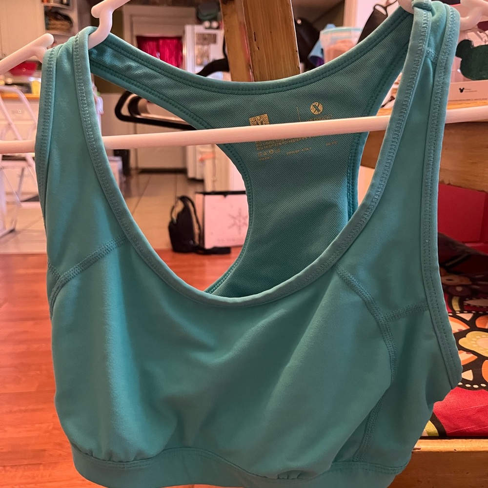 Turquoise sports bra
